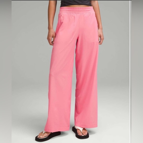 lululemon athletica Pants - Lululemon Swift Mid-Rise Wide-Leg Pant in Sakura Pink